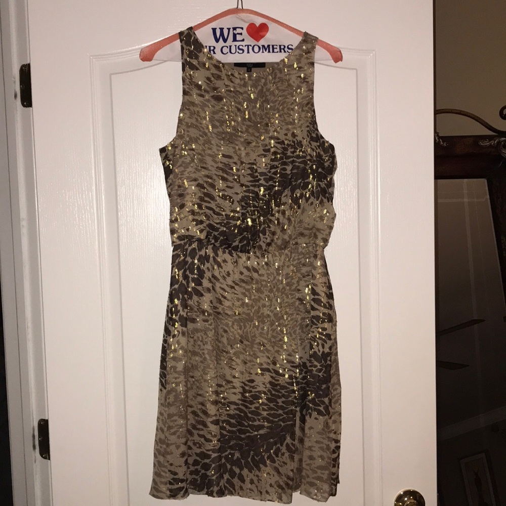NWOT Tibi New York Brown Metallic Dress Sz 4
